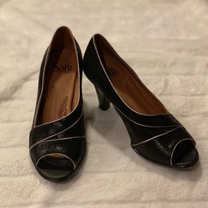 Sofft Black Peeptoe Heels Size 6.5